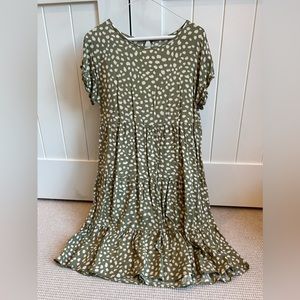 Green spotted lightweight dress